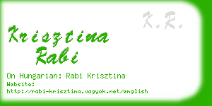 krisztina rabi business card